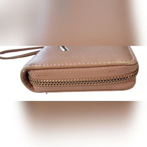BEBE Gianna Dusty Rose Zip-Around Clutch Wallet - Picture 10 of 16